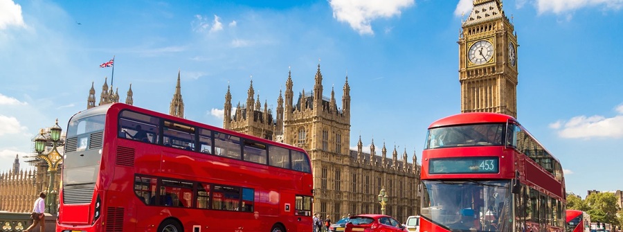 1 of 1, big ben and double decker buses