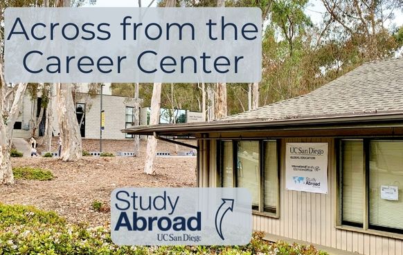 Study Abroad is on Library Walk across from the Career Center